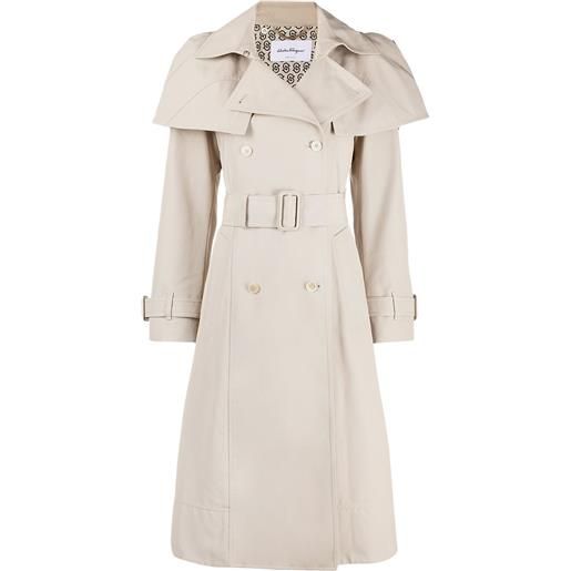 Ferragamo trench con cintura - toni neutri