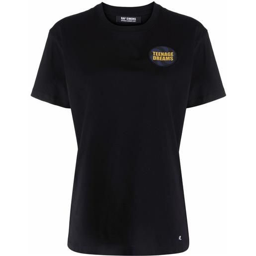 Raf Simons t-shirt con applicazione - nero