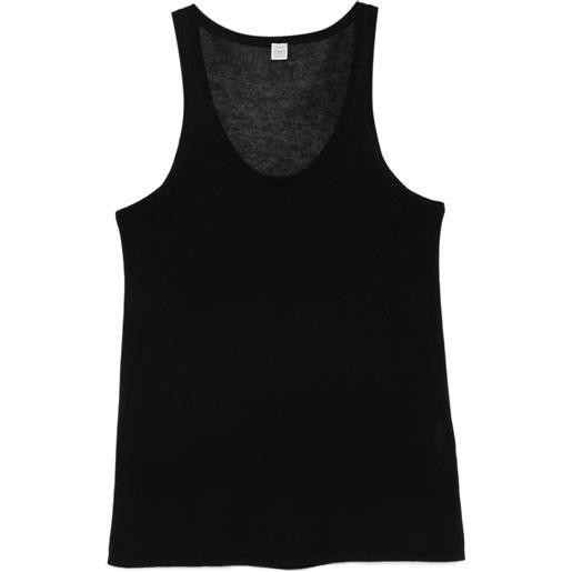 TOTEME canotta con scollo ampio - nero