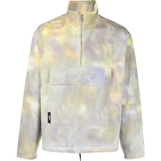 MSGM felpa con fantasia tie dye - giallo