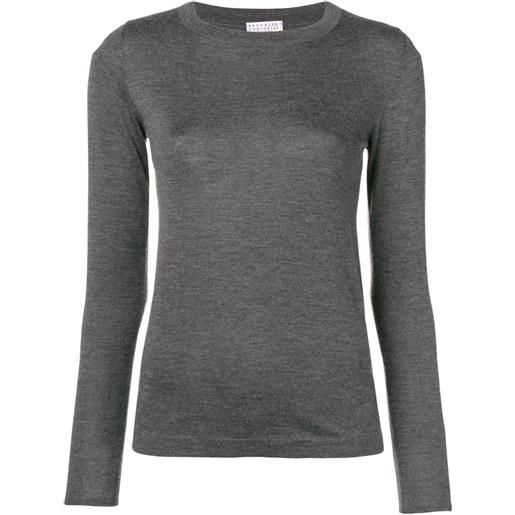 Brunello Cucinelli maglione aderente - grigio