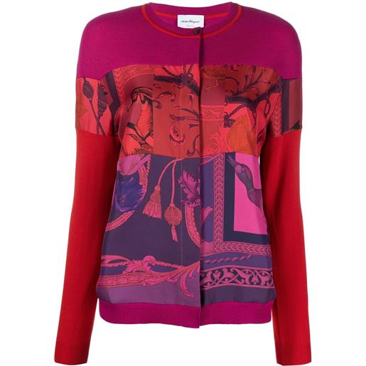 Ferragamo cardigan con stampa - rosa