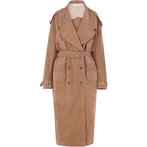 Niccolò Pasqualetti trench con catena - marrone