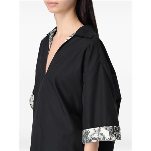 SIMONA CORSELLINI blusa con stampa - nero