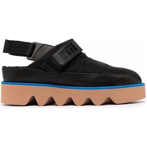 MSGM mules imbottite con plateau - nero