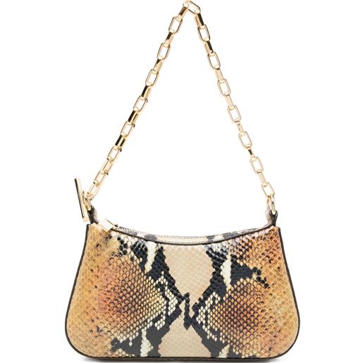 Alexander McQueen borsa a spalla t-bar mini - marrone