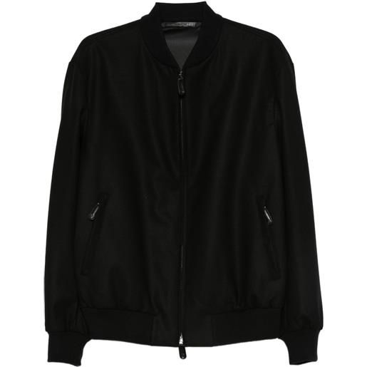 Giorgio Armani bomber con zip - nero
