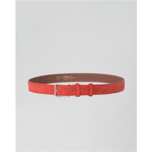 LeatherTrend.it tiss - cintura rossa in vera pelle scamosciata