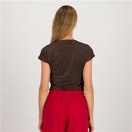 Officina della Moda t-shirt incrociata con scollo a v