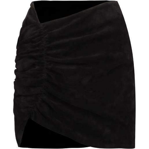 The Mannei gonna corta drappeggiata - nero