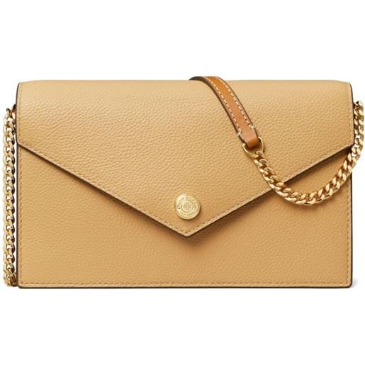 Tory Burch portafoglio a busta con catena - marrone
