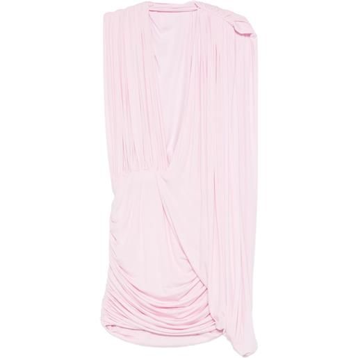 Magda Butrym abito corto con ruches - rosa