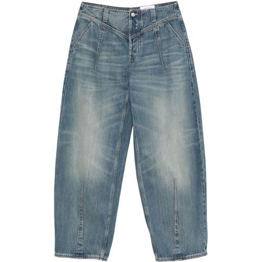 Alexander McQueen jeans con baffatura - blu