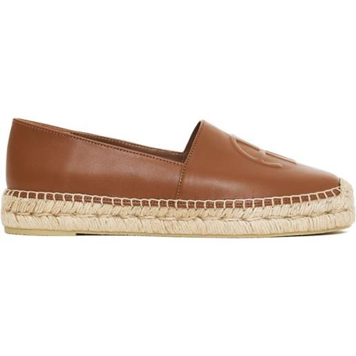 ANINE BING espadrilles paloma con logo goffrato - cog1 brown