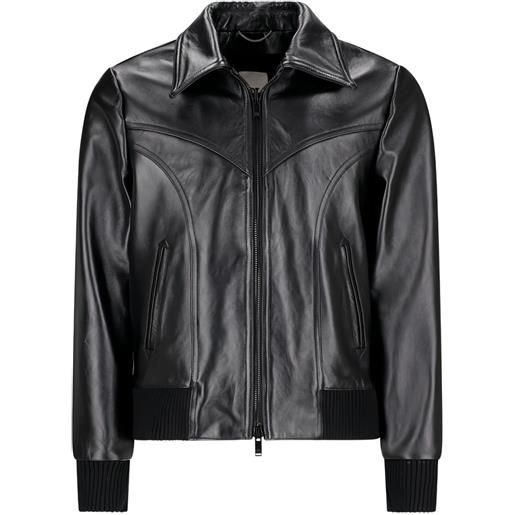 PT Torino bomber ergonomico in pelle - nero