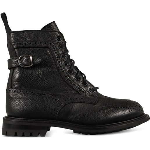 Tricker's anfibi con fibbia - nero