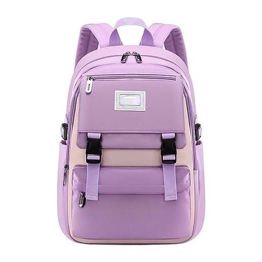 NOGRAX cartella scuola elementare bambina borse da scuola per ragazze studentessa molte tasche zaino scolastico zaino adolescente campus zaino-viola