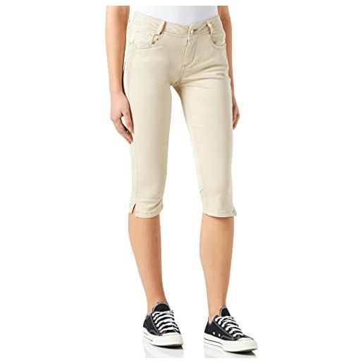 Timezone slim dashnitz 3/4 pantaloncini bermuda, beige classico chiaro, 26w donna