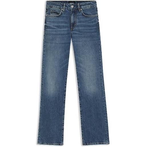 BOSS jeans slim fit in comodo denim elasticizzato blu marmorizzato, blu scuro