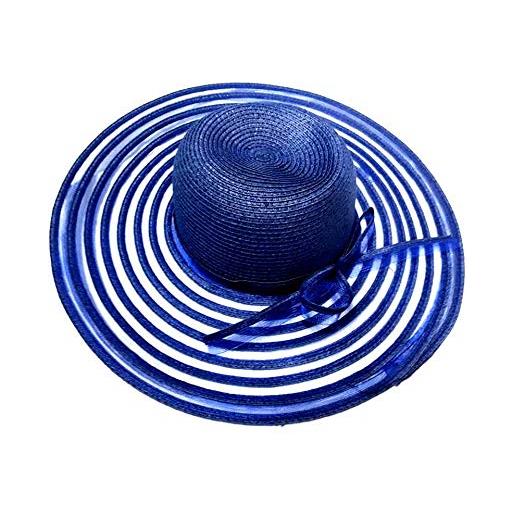 Mallalah Nuziale Copricapo Cappello di Pizzo, Festa Decorazione per le Donne Cappello Cerimonia di Nozze Festa Fiore Donne, blu, Taglia unica