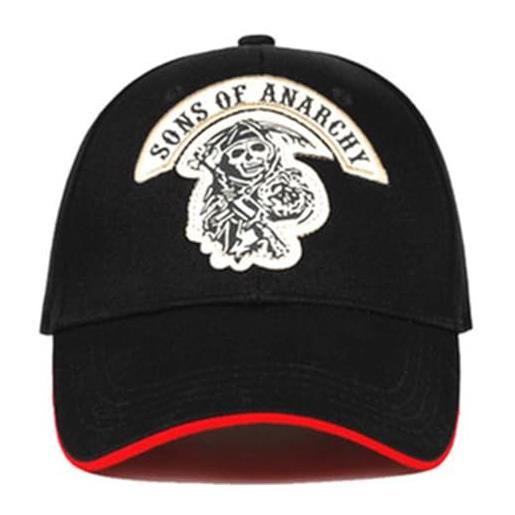 HONUZE sons anarchys - berretto da baseball, stile anime, stile hip-hop, regolabile, con ricamo, multicolore, taglia unica