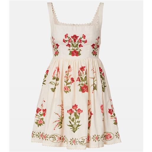 Agua by Agua Bendita abito corto barbara mini canna in lino