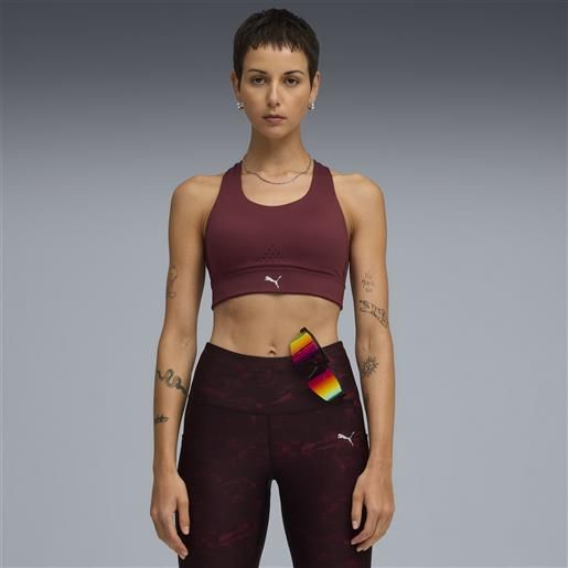 PUMA reggiseno pwrbreathe run, abbigliamento, rosso, s