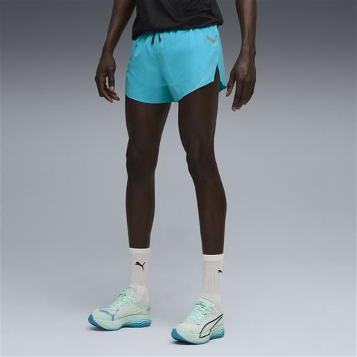PUMA shorts raceday ultraweave 3 split da uomo, abbigliamento, blu, xl