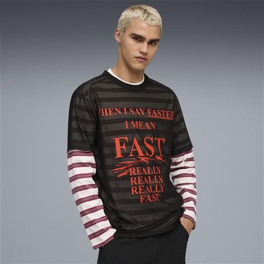 PUMA top in mesh nine to five unisex, abbigliamento, nero, s