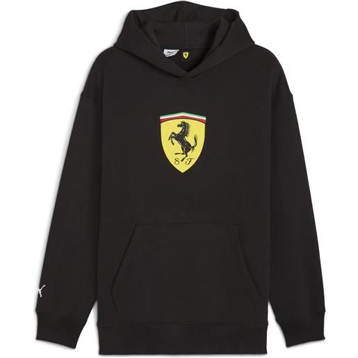 PUMA felpa con cappuccio scuderia ferrari sportswear shield da uomo, accessori, nero, xl