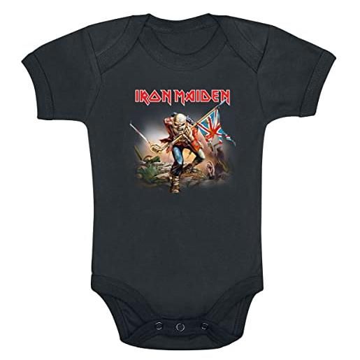 Iron Maiden kids - trooper unisex body nero 86/92 100% cotone