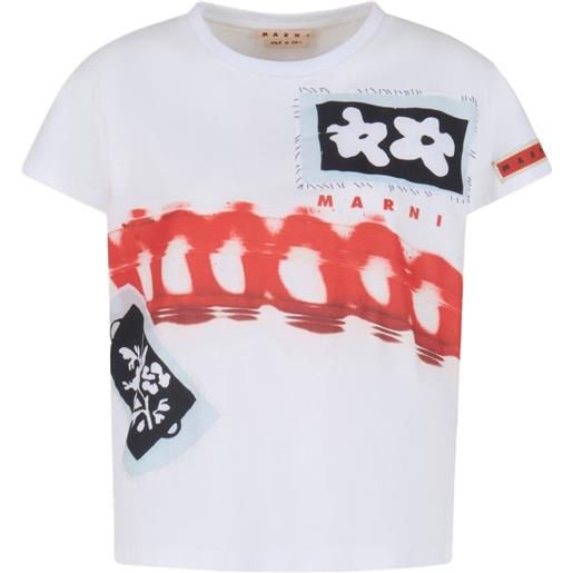 Marni t-shirt con stampa grafica - bianco