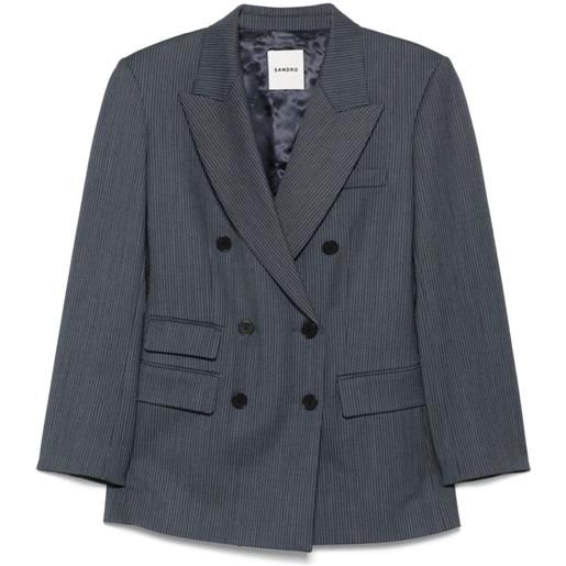 SANDRO blazer a righe - blu