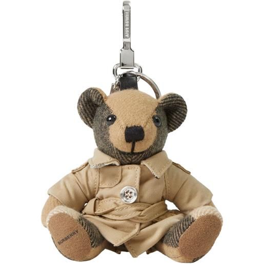 Burberry ciondolo thomas bear - marrone