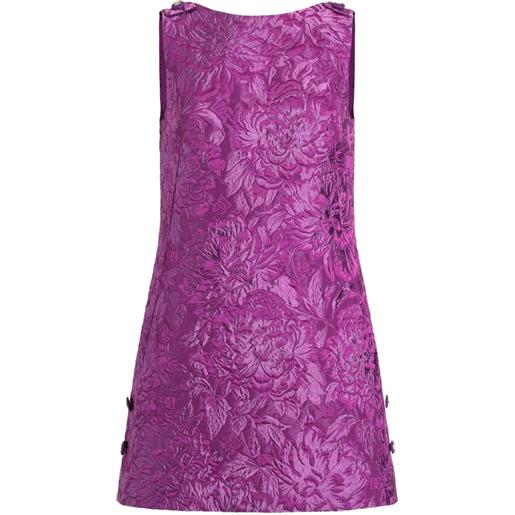 Dolce & Gabbana abito dna brocade - viola