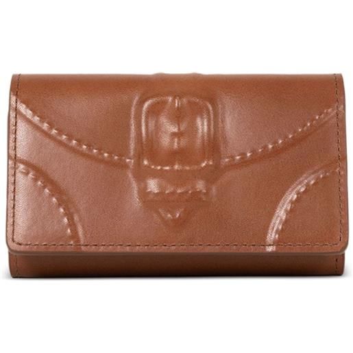 Maison MIHARA YASUHIRO portachiavi goffrato - marrone