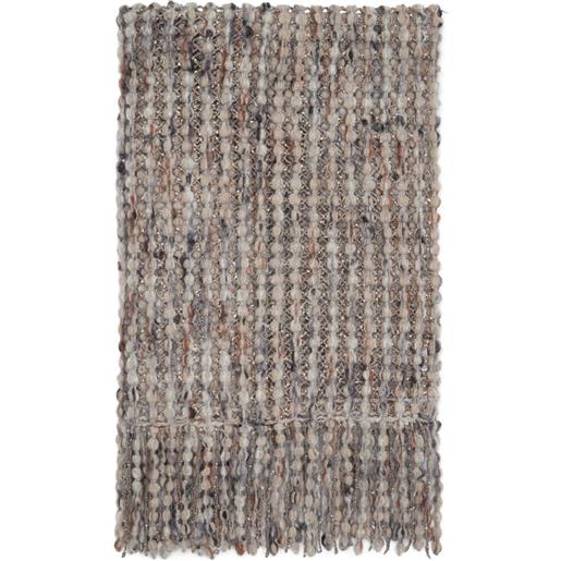 Brunello Cucinelli sciarpa con dettaglio metallizzato - grigio