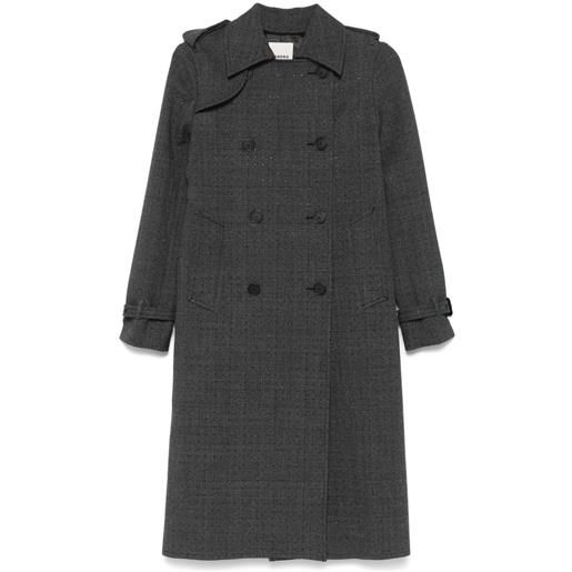 SANDRO cappotto con decorazione di strass - grigio