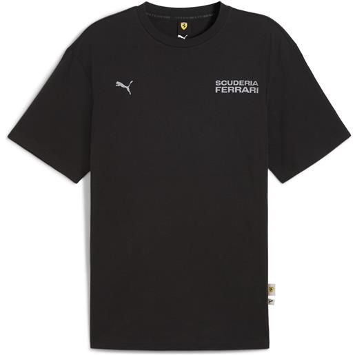 PUMA t-shirt scuderia ferrari lifestyle da uomo, accessori, nero, s