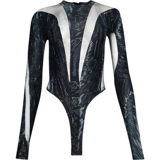 Mugler body con stampa - nero
