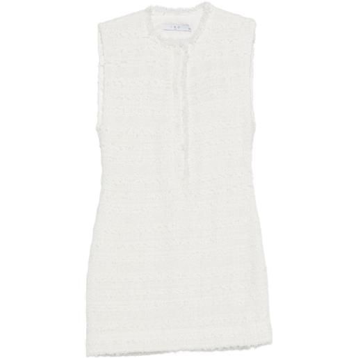 IRO abito smanicato in tweed - bianco