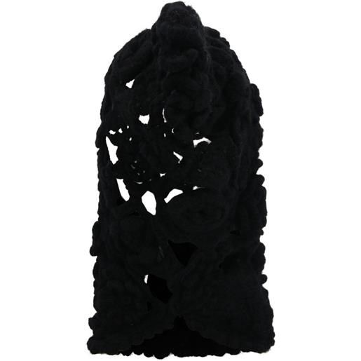Comme des Garçons TAO passamontagna a fiori - nero