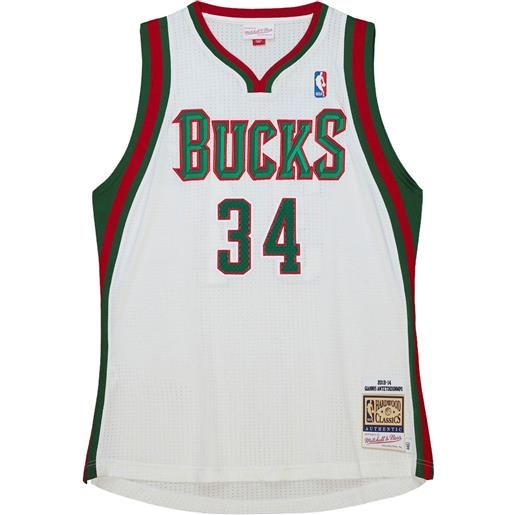 Mitchell & Ness t-shirt bucks 2013 giannis antetokounmpo - bianco