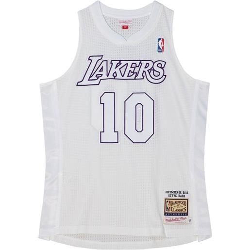 Mitchell & Ness t-shirt lakers 2012 steve nash christmas day - bianco