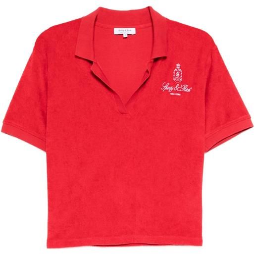 Sporty & Rich polo vendome terry - rosso