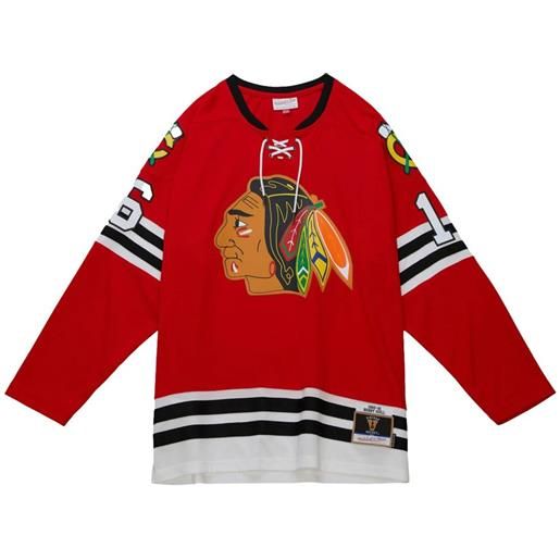 Mitchell & Ness x chicago hawks t-shirt 1960 line bobby hull - rosso