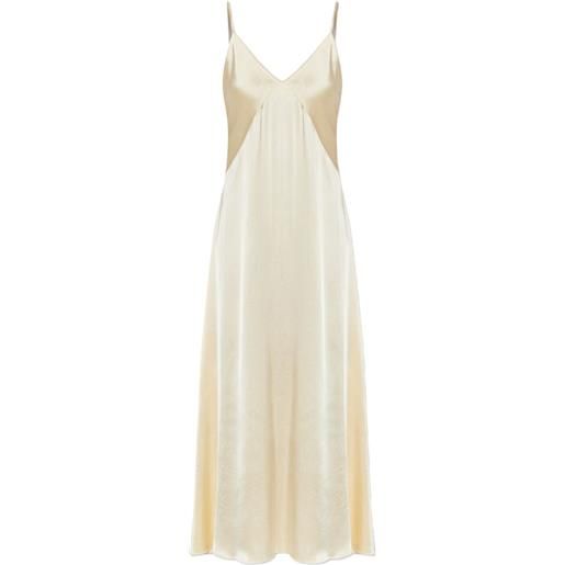 Forte Forte abito lungo con scollo a v - toni neutri