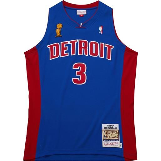Mitchell & Ness t-shirt pistons ben wallace 2003 - blu