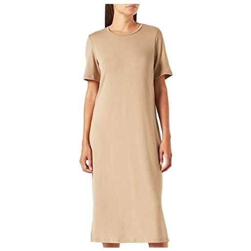 PIECES pconika ss midi dress noos-vestito abito, visone argenteo, x-large donna