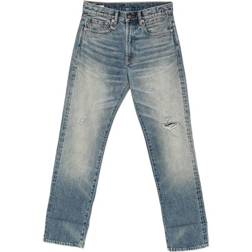 R13 jeans con applicazione logo - blu